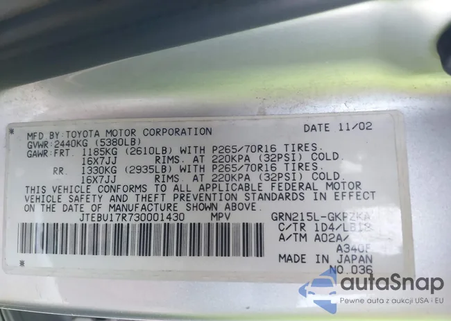 JTEBU17R730001430: 44213189