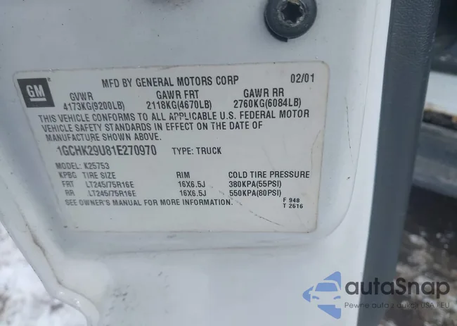 1GCHK29U81E270970: 44213231