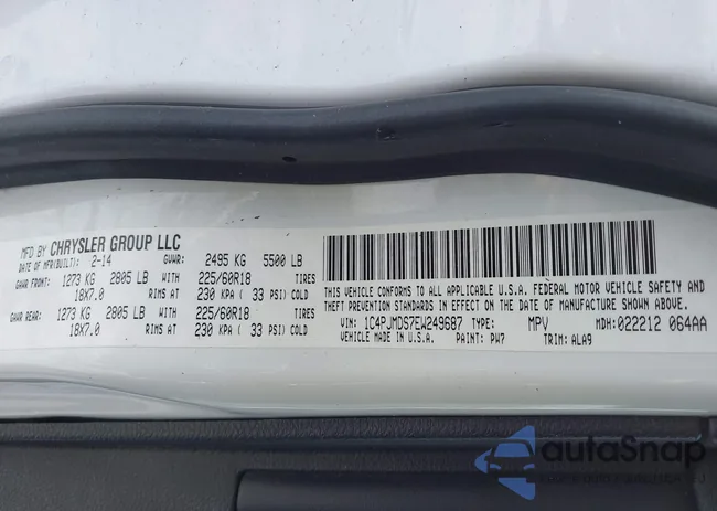 1C4PJMDS7EW249687: 44213244