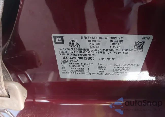 1GC1KWE89GF278676: 44213332