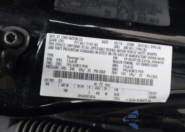 1FADP3E2XGL306419: 44214394