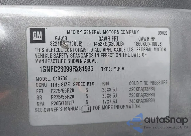 1GNFC23099R281935: 44214433