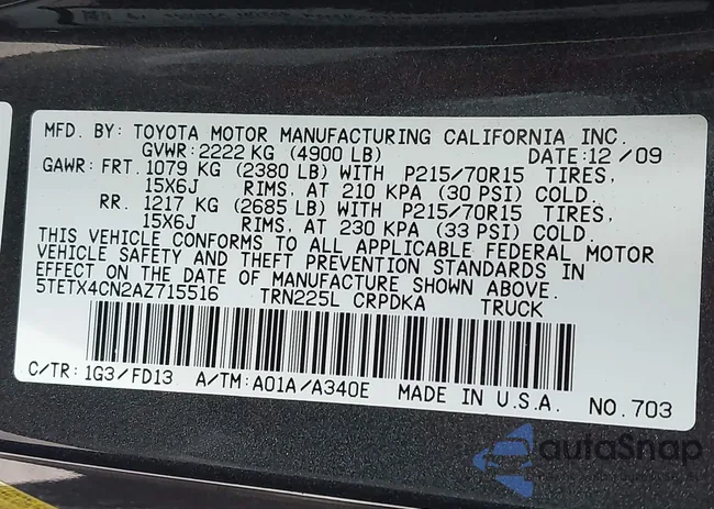 5TETX4CN2AZ715516: 44214505