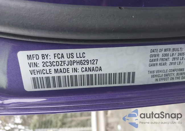 2C3CDZFJ0PH629127: 44214587