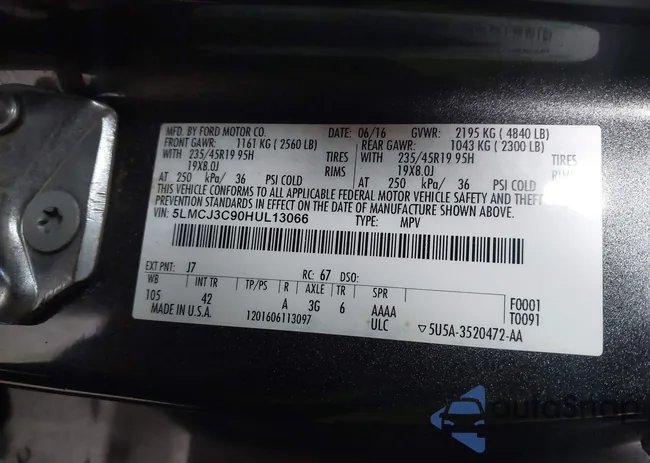 5LMCJ3C90HUL13066: 44214601