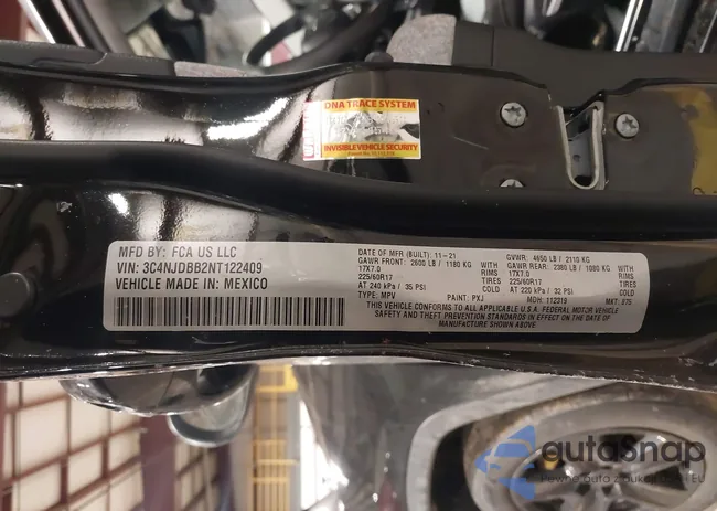 3C4NJDBB2NT122409: 44214681