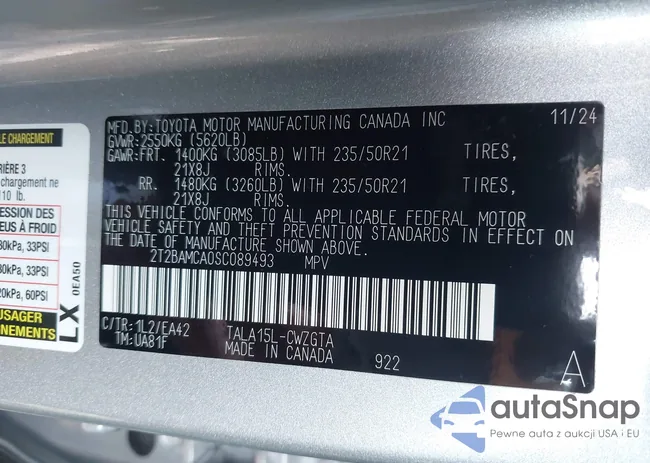 2T2BAMCA0SC089493: 44214876