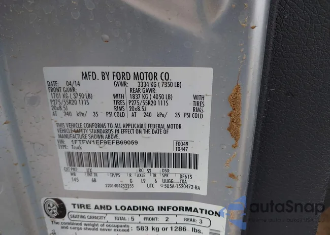 1FTFW1EF9EFB69059: 44214911