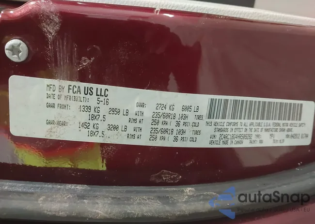 2C4RC1BG4HR509282: 44214964