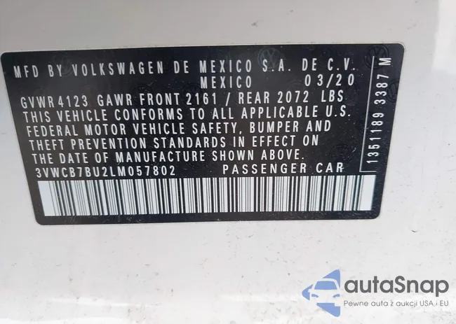 3VWCB7BU2LM057802: 44214082