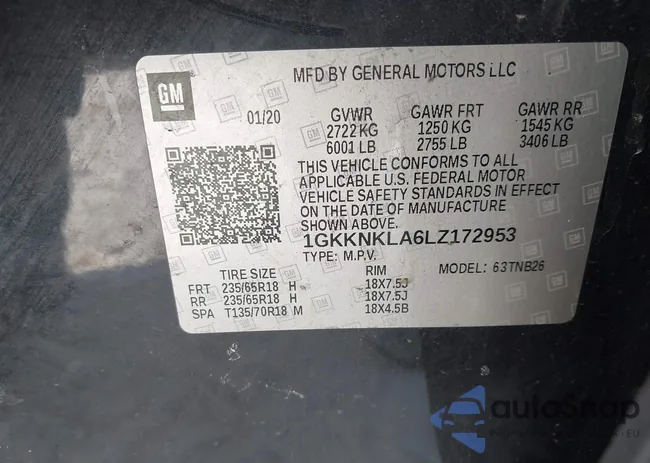 1GKKNKLA6LZ172953: 44214156