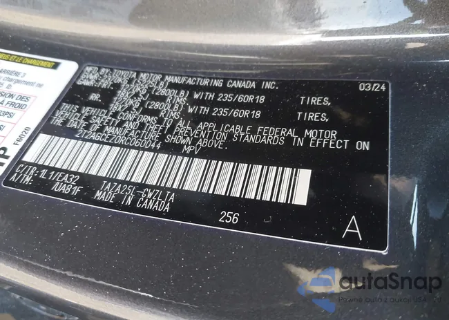 2T2AGCEZ0RC060044: 44214223