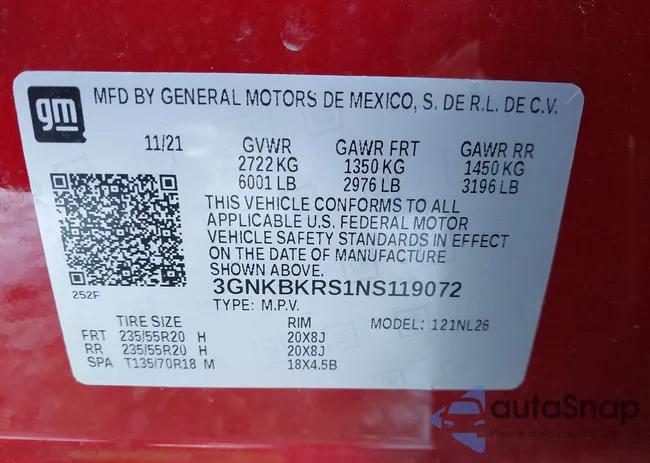 3GNKBKRS1NS119072: 44214232