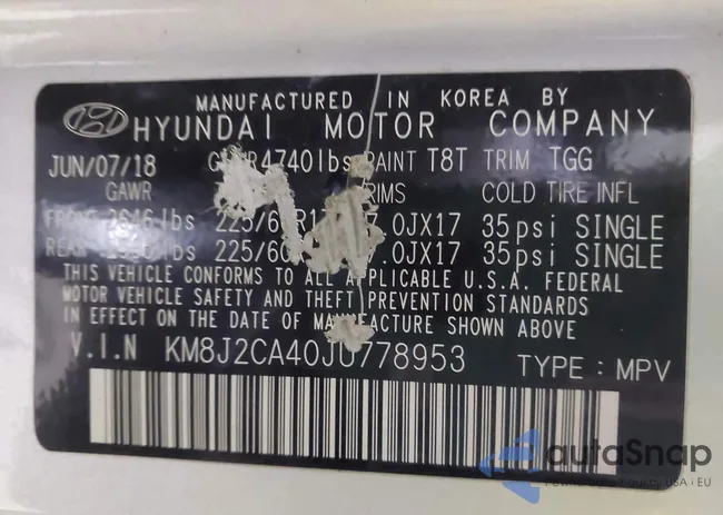 KM8J2CA40JU778953: 44214271