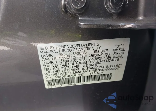 5J8YD9H45NL007567: 44214296