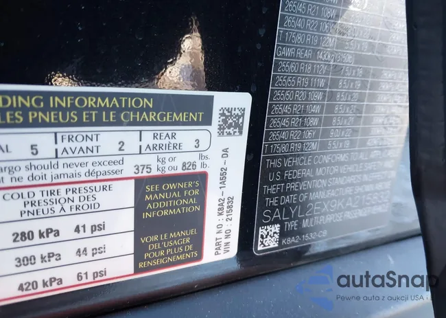 SALYL2EX9KA215832: 44215469