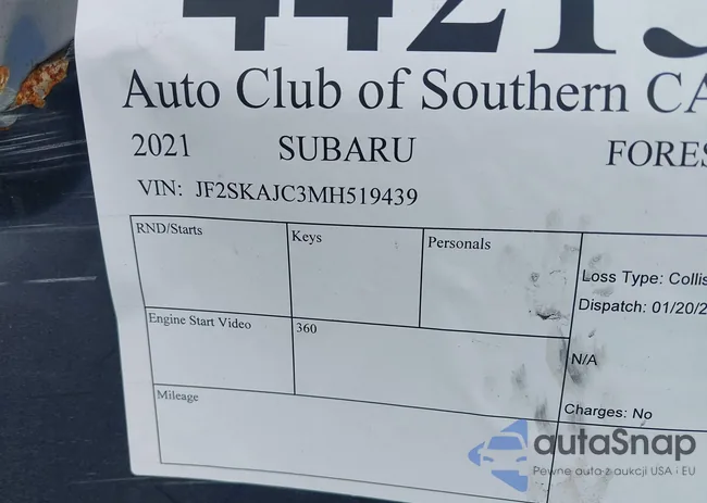 JF2SKAJC3MH519439: 44215489