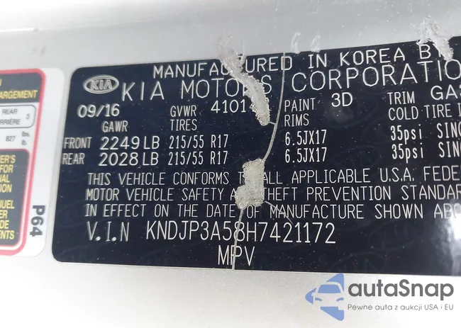 KNDJP3A58H7421172: 44215681