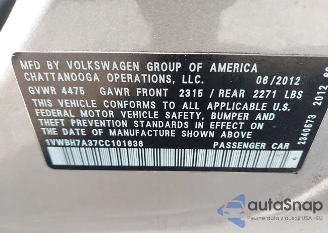 1VWBH7A37CC101636: 44215757