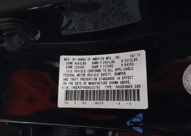 1HGCR3F89GA002790: 44215773