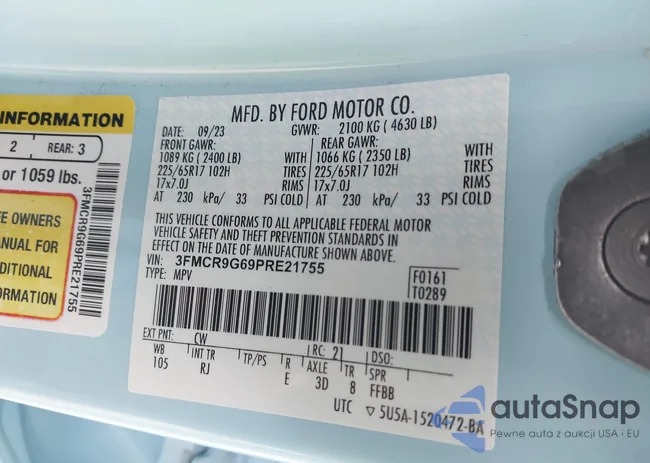 3FMCR9G69PRE21755: 44215775