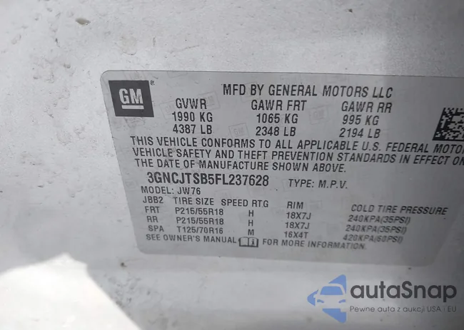 3GNCJTSB5FL237628: 44215798