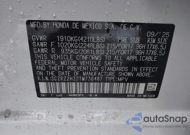 3CZRZ2H32TM736487: 44215820