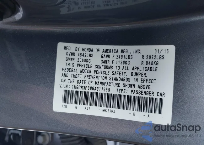 1HGCR3F09GA017655: 44215822