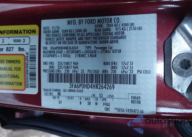 3FA6P0HD4HR264269: 44215865