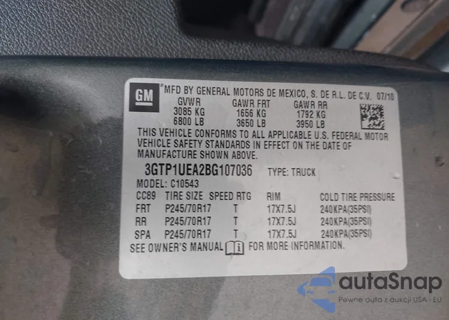 3GTP1UEA2BG107036: 44215896