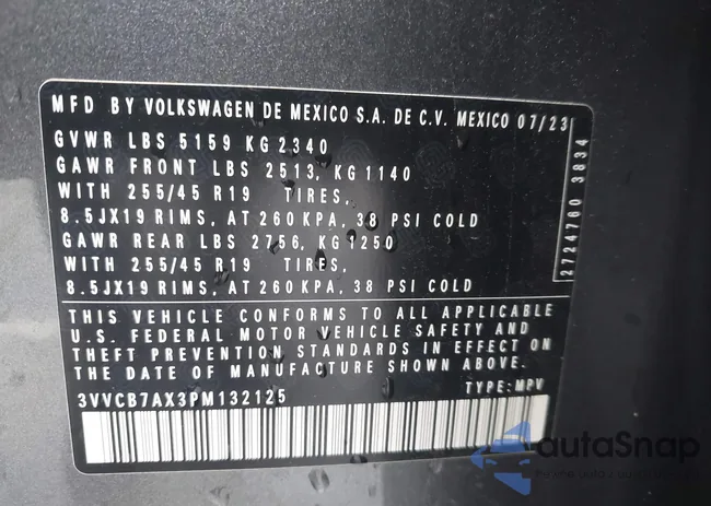 3VVCB7AX3PM132125: 44215911