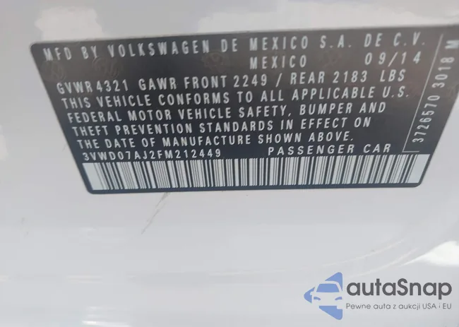 3VWD07AJ2FM212449: 44215973