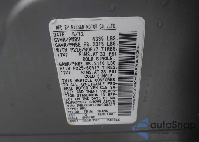 JN8AS5MT2DW008317: 44215162