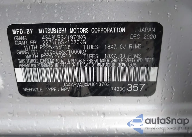 JA4APVAUXMU013703: 44215371