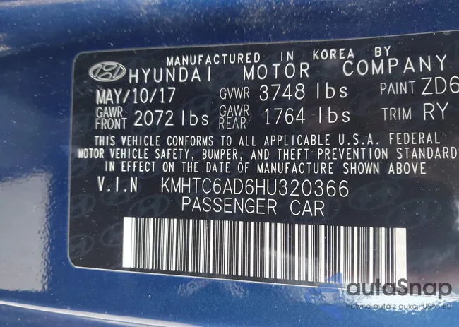 KMHTC6AD6HU320366: 44216380