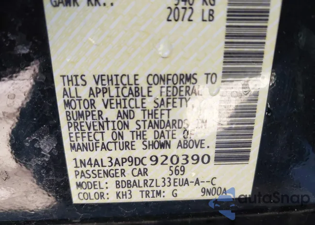 1N4AL3AP9DC920390: 44216416