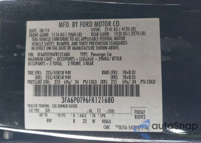 3FA6P0T96FR121680: 44216612