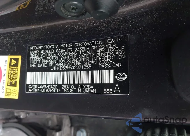 JTHKD5BH5G2271355: 44216766