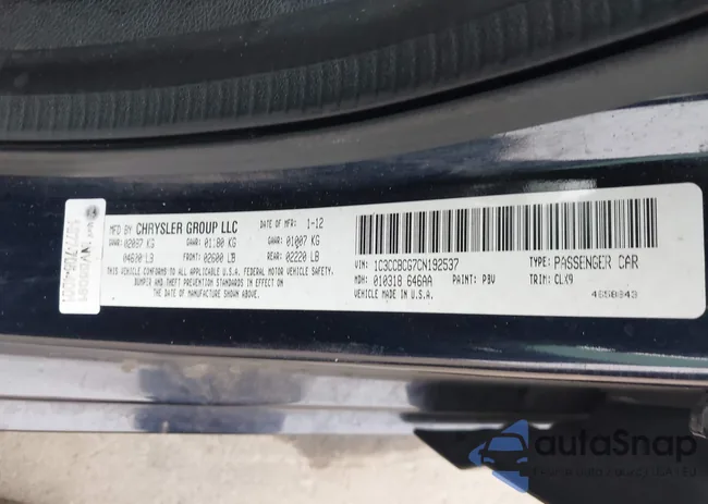 1C3CCBCG7CN192537: 44216870