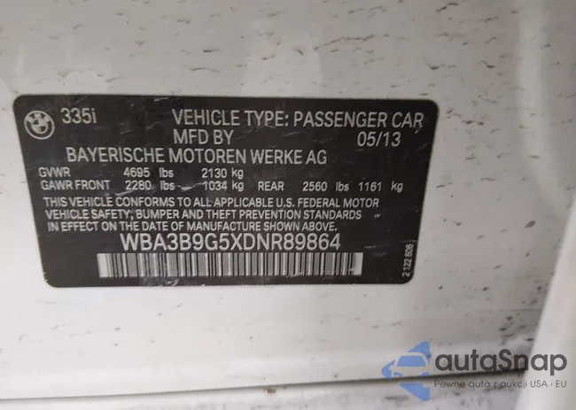 WBA3B9G5XDNR89864: 44216878