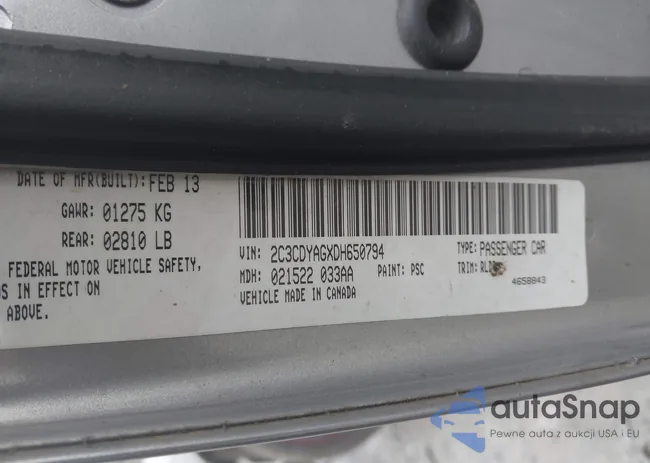 2C3CDYAGXDH650794: 44216885