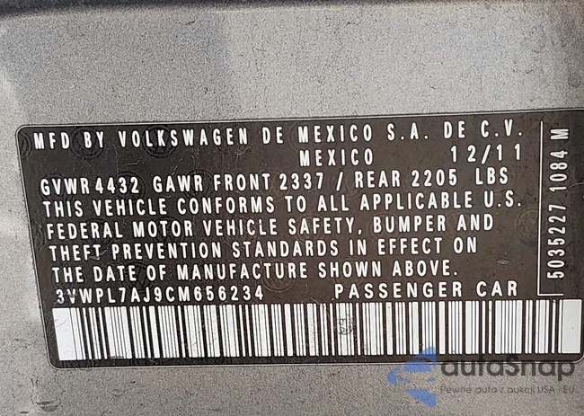 3VWPL7AJ9CM656234: 44216115