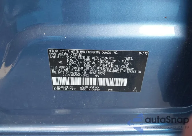 2T3ZF4DV9AW046832: 44216366