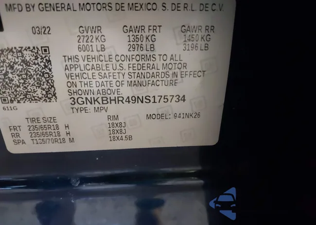 3GNKBHR49NS175734: 44217445