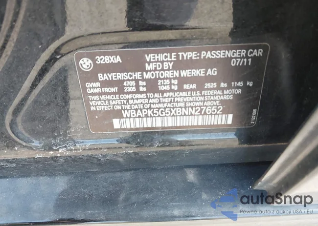 WBAPK5G5XBNN27652: 44217524