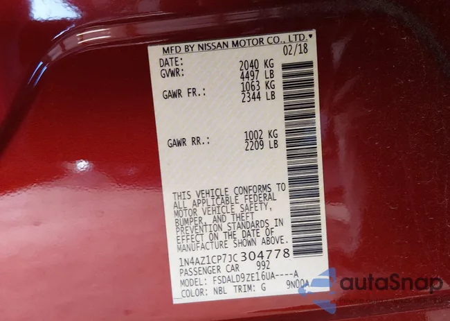 1N4AZ1CP7JC304778: 44217587