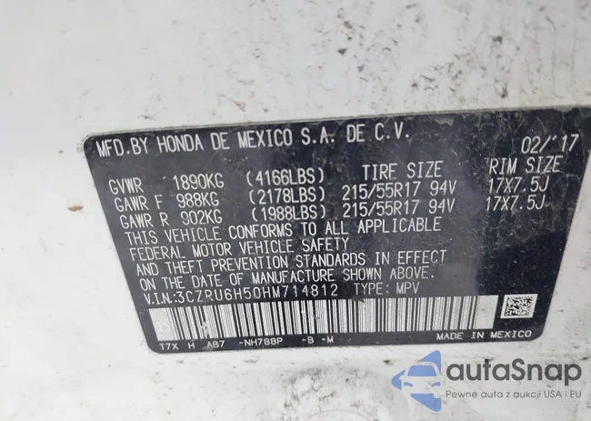 3CZRU6H50HM714812: 44217589