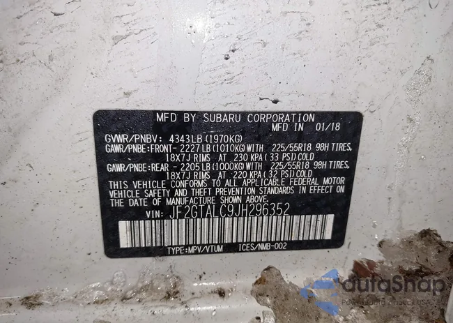 JF2GTALC9JH296352: 44217620