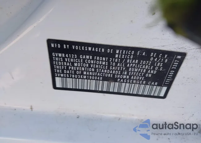 3VWE57BU3KM190048: 44217736