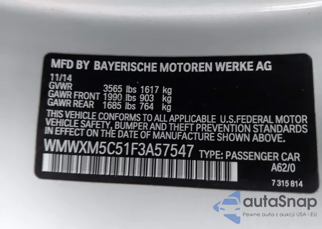 WMWXM5C51F3A57547: 44217865